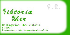 viktoria uher business card