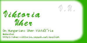 viktoria uher business card